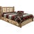 Cascade Platform Storage Bed with Laser Engraved Pine Tree Design - Full