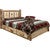 Cascade Platform Storage Bed with Laser Engraved Pine Tree Design - Twin