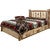 Cascade Platform Storage Bed with Laser Engraved Pine Tree Design - Twin