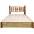 Cascade Platform Storage Bed with Laser Engraved Pine Tree Design - King