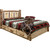 Cascade Platform Storage Bed with Laser Engraved Moose Design - Twin