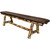 Cascade 6 Foot Upholstered Plank Style Bench - Saddle