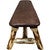 Cascade 6 Foot Upholstered Plank Style Bench - Saddle