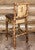 Cascade Counter Stool with Saddle Upholstery and Back - Pine Tree