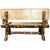 Cascade Half Log Bench with Back & Arms & Stain Finish - 5 Foot