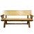 Cascade Half Log Bench with Back & Arms & Stain Finish - 6 Foot