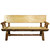 Cascade Half Log Bench with Back & Arms & Stain Finish - 6 Foot