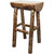 Cascade Counter Height Half Log Barstool with Stained Finish
