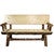 Cascade Half Log Bench with Back & Arms - 5 Foot