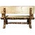 Cascade Half Log Bench with Back & Arms - 4 Foot