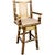 Cascade Captain's Upholstered Swivel Counter Stool with Back - Buckskin