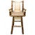 Cascade Captain's Upholstered Barstool with Back & Swivel - Buckskin