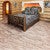 Homestead King Log Bed - Stained & Lacquered