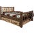 Denver Bed with Storage & Engraved Moose - Cal King - Stained & Lacquered