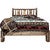 Denver Platform Bed with Engraved Elk - Twin
