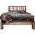 Denver Platform Bed with Engraved Bears - King