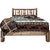 Denver Platform Bed with Engraved Bears - Queen