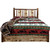 Denver Platform Bed with Storage & Engraved Bears - Full
