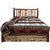 Denver Platform Bed with Storage & Engraved Moose - King