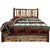 Denver Platform Bed with Storage & Engraved Elk - Queen