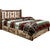 Denver Platform Bed with Storage & Engraved Pines - Full
