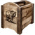 Denver Magazine Rack with Engraved Bear - Stained & Lacquered