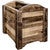 Denver Magazine Rack with Engraved Bear - Stained & Lacquered