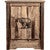 Denver Cabinet with Engraved Bear - Right Hinged - Stained & Lacquered