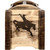 Denver Magazine Rack with Engraved Bronc - Stained & Lacquered