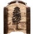 Denver Magazine Rack with Engraved Pine - Stained & Lacquered