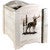 Denver Magazine Rack with Engraved Elk - Lacquered