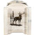 Denver Magazine Rack with Engraved Elk - Lacquered