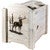 Denver Magazine Rack with Engraved Elk - Lacquered