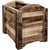 Denver Magazine Rack with Engraved Moose - Stained & Lacquered