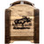 Denver Magazine Rack with Engraved Moose - Stained & Lacquered