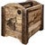 Denver Magazine Rack with Engraved Wolf - Stained & Lacquered