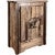 Denver Cabinet with Engraved Bear - Left Hinged - Stained & Lacquered