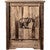 Denver Cabinet with Engraved Bear - Left Hinged - Stained & Lacquered