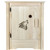 Denver Cabinet with Engraved Wolf - Left Hinged - Lacquered