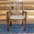 Denver Captain's Chair with Buckskin Seat - Stained & Lacquered