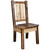 Denver Side Chair with Engraved Pine Tree - Stained & Lacquered