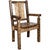 Denver Captain's Chair with Engraved Bear - Stained & Lacquered
