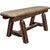 Denver Plank Bench with Buckskin Seat - 45 Inch - Stained & Lacquered