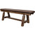 Denver Plank Bench with Saddle Seat - 5 Foot - Stained & Lacquered