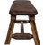 Denver Plank Bench with Saddle Seat - 45 Inch - Stained & Lacquered
