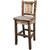 Denver Barstool with Back & Saddle Seat - Stained & Lacquered