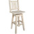 Denver Swivel Barstool with Engraved Wolf Back - Lacquered