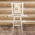 Denver Swivel Barstool with Engraved Wolf Back - Lacquered