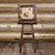 Denver Swivel Barstool with Engraved Wolf Back - Stained & Lacquered