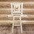Denver Swivel Barstool with Engraved Elk Back - Lacquered